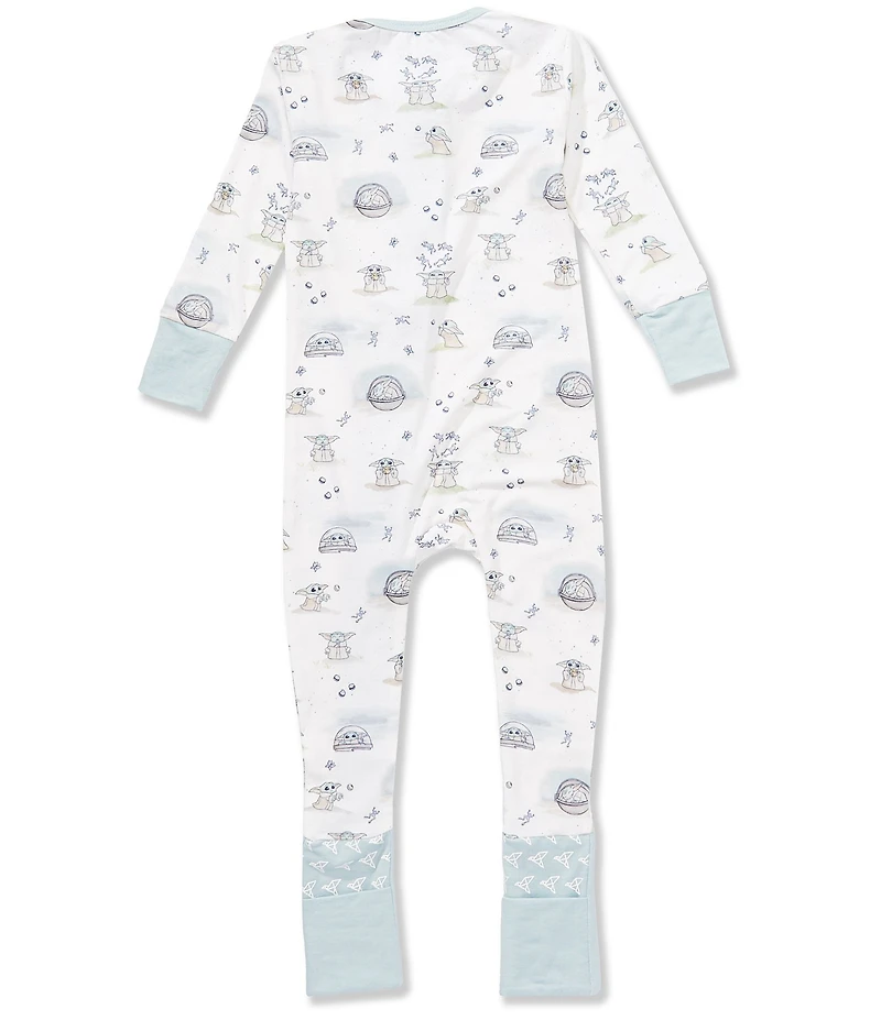 Copper Pearl Baby Boys Star Wars Grogu Convertible Zip-up Footie