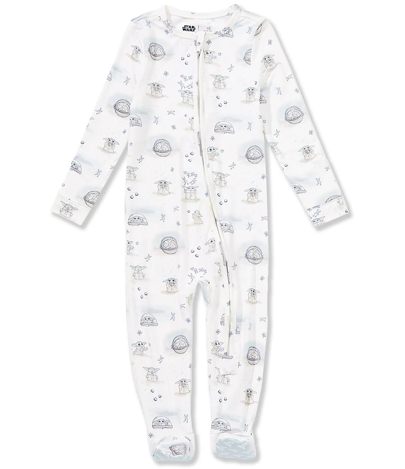 Copper Pearl Baby Boys Star Wars Grogu Zip-Up Footie Pajama