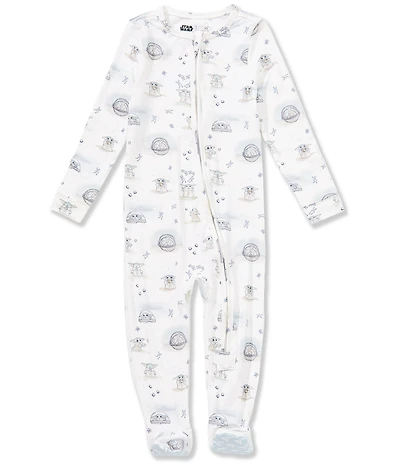 Copper Pearl Baby Boys Star Wars Grogu Zip-Up Footie Pajama