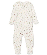 Copper Pearl Baby Girls Eloise Floral Print Long Sleeve Zip Front Footie