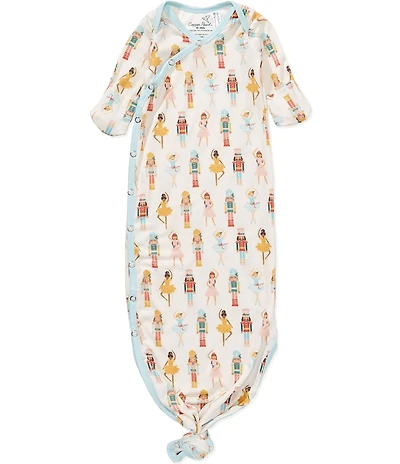 Copper Pearl Baby Girls Juliet Nutcracker Print Long-Sleeve Knotted Gown