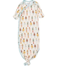 Copper Pearl Baby Girls Juliet Nutcracker Print Long-Sleeve Knotted Gown