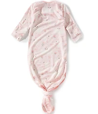Copper Pearl Baby Girls Long Sleeve Allover Print Adelia Knot Gown