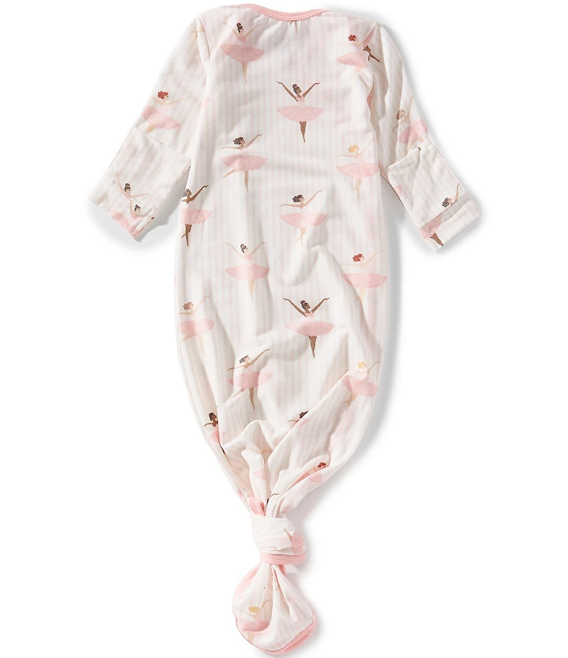 Copper Pearl Baby Girls Long Sleeve Allover Print Katerina Knot Gown