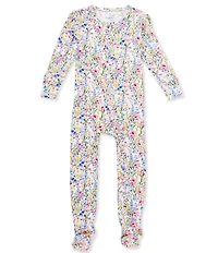Copper Pearl Baby Girls Long Sleeve Bamboo Zip Up Footie Pajama