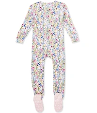 Copper Pearl Baby Girls Long Sleeve Bamboo Zip Up Footie Pajama