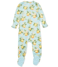 Copper Pearl Baby Girls Melody Zip-up Footie Pajamas