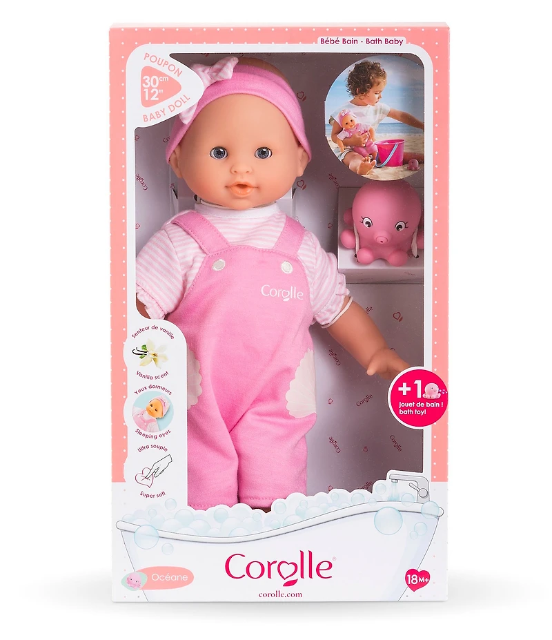 Corolle Dolls Bebe Bath Oceane 12#double; Soft Body Baby Doll