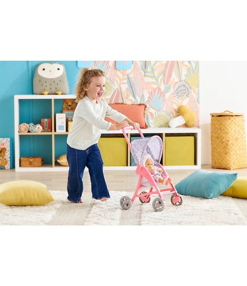 Corolle Dolls Floral Print Stroller for 12#double; Baby Doll