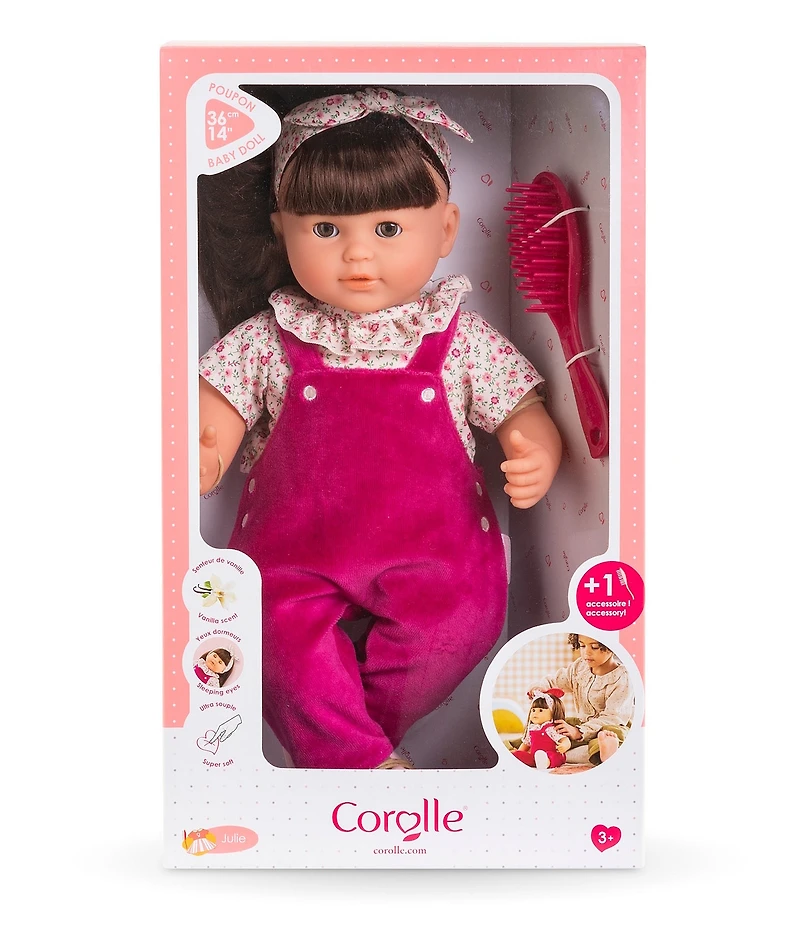 Corolle Dolls Julie Pink Grenadine 14#double; Soft Body Baby Doll