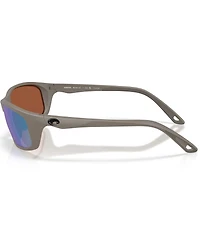 Costa Men's Del Mar Brine II 59mm Polarized Rectangle Sunglasses