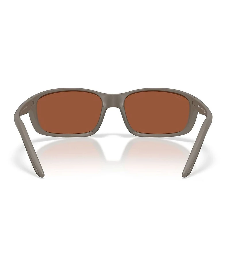 Costa Men's Del Mar Brine II 59mm Polarized Rectangle Sunglasses