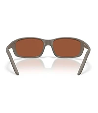 Costa Men's Del Mar Brine II 59mm Polarized Rectangle Sunglasses