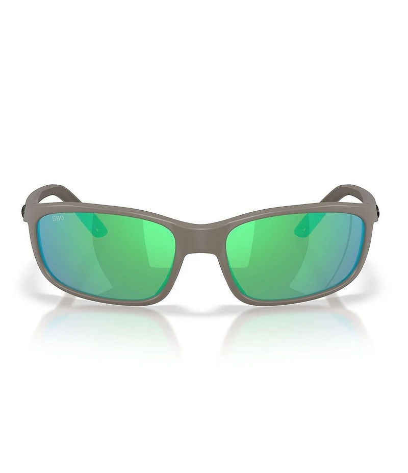 Costa Men's Del Mar Brine II 59mm Polarized Rectangle Sunglasses