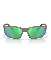 Costa Men's Del Mar Brine II 59mm Polarized Rectangle Sunglasses