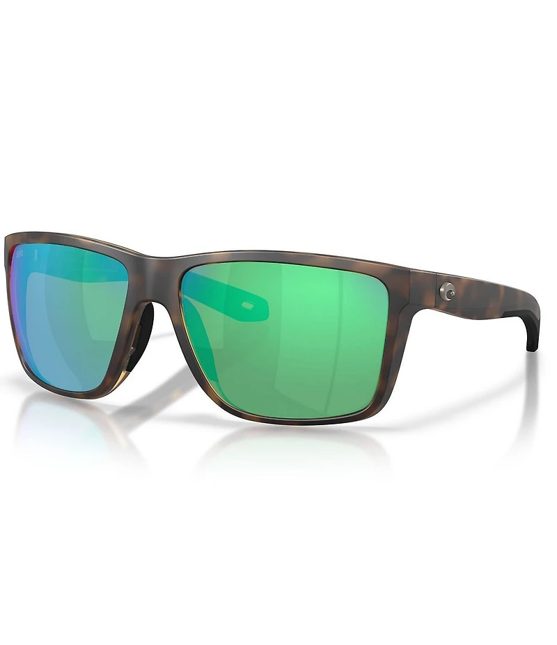 Costa Men's Del Mar Broadbill II XL 9135 62mm Polarized Rectangle Sunglasses