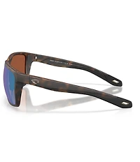 Costa Men's Del Mar Broadbill II XL 9135 62mm Polarized Rectangle Sunglasses