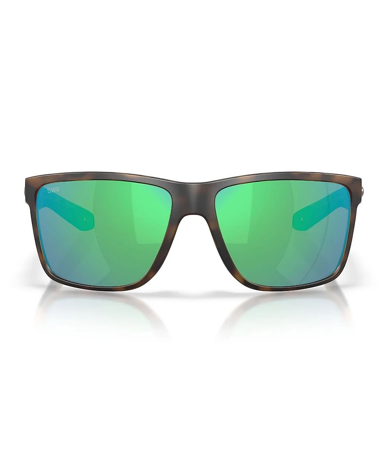 Costa Men's Del Mar Broadbill II XL 9135 62mm Polarized Rectangle Sunglasses