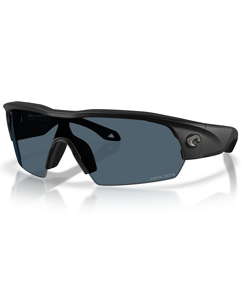 Costa Del Mar Men's Pilothouse Pro 6S9137 35mm Polarized Rectangle Sunglasses