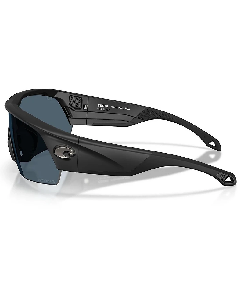 Costa Del Mar Men's Pilothouse Pro 6S9137 35mm Polarized Rectangle Sunglasses