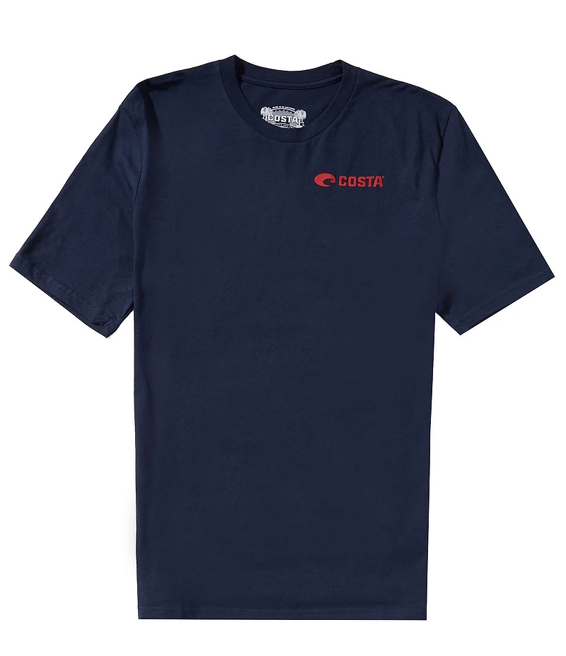 Costa Emblem Crab Short Sleeve Tubular-Knit Graphic T-Shirt