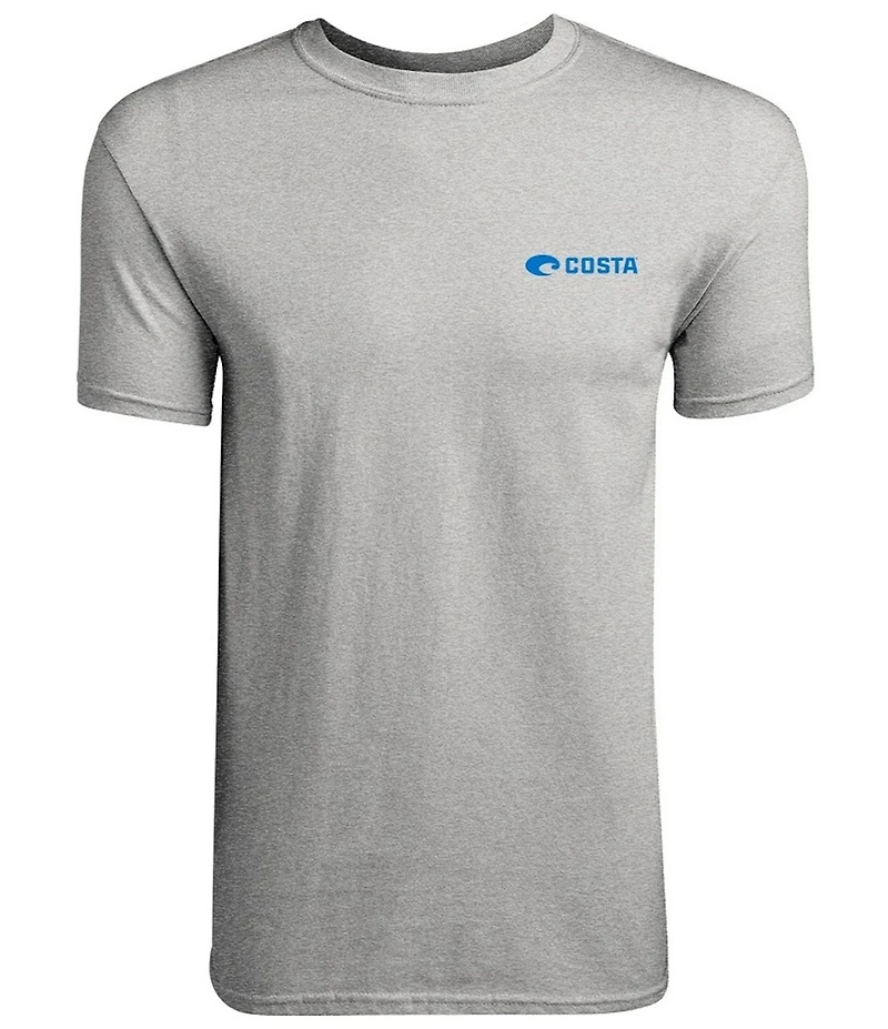 Costa Emblem Marlin Short Sleeve Tubular Knit Graphic T-Shirt