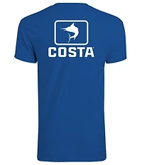 Costa Emblem Marlin Short Sleeve Tubular Knit Graphic T-Shirt