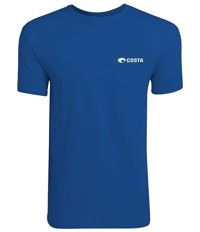 Costa Emblem Marlin Short Sleeve Tubular Knit Graphic T-Shirt