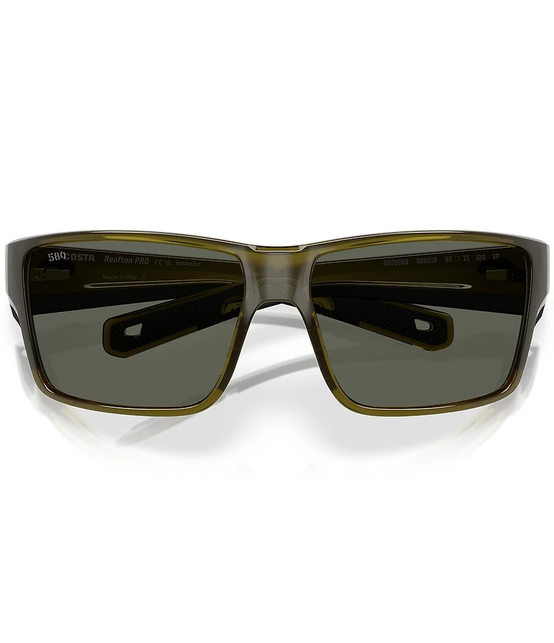 Costa Men's 06S9080 Reefton Pro 63mm Rectangle Sunglasses