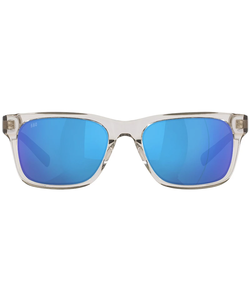 Costa Men's 6S2003 Tybee Crystal 55mm Square Polarized Sunglasses