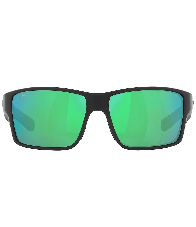 Costa Men's 6S9007 Reefton Mirrored Crystal 64mm Rectangle Polarized Sunglasses