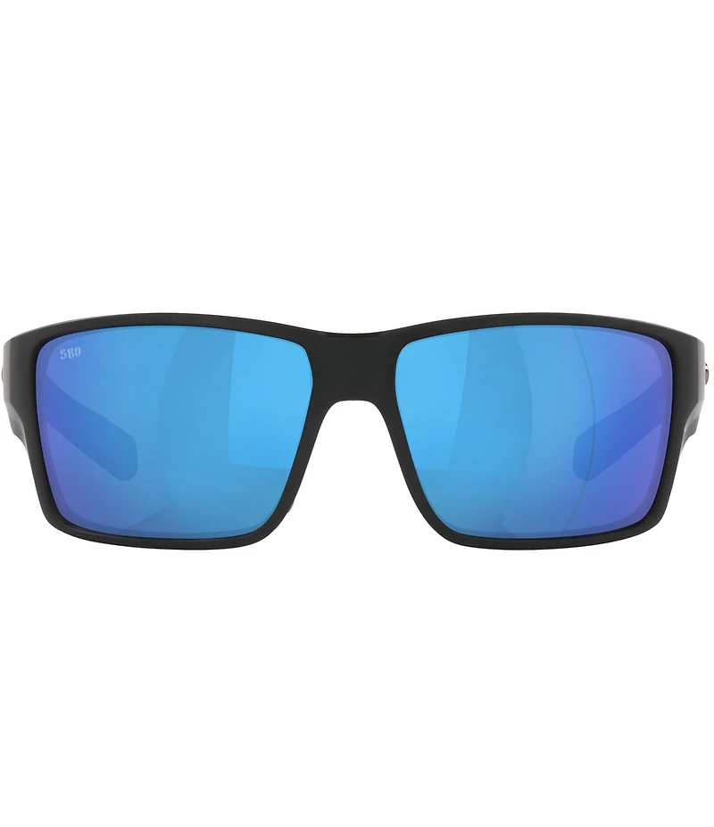 Costa Men's 6S9007 Reefton Mirrored Crystal 64mm Rectangle Polarized Sunglasses