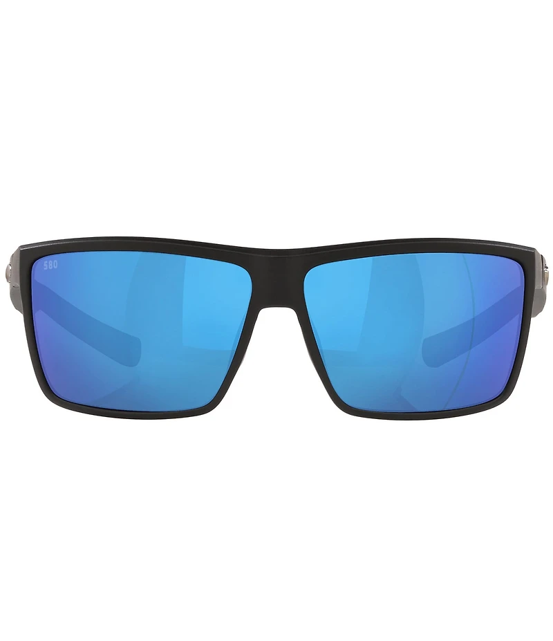 Costa Men's 6S9016 Rinconcito Crystal Mirrored 60mm Rectangle Polarized Sunglasses