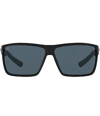 Costa Men's 6S9018 Rincon 63mm Square Polarized Sunglasses