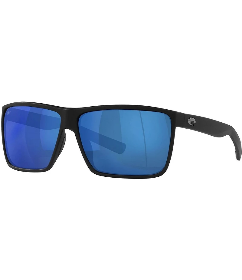 Costa Men's 6S9018 Rincon Mirrored 63mm Rectangle Polarized Sunglasses