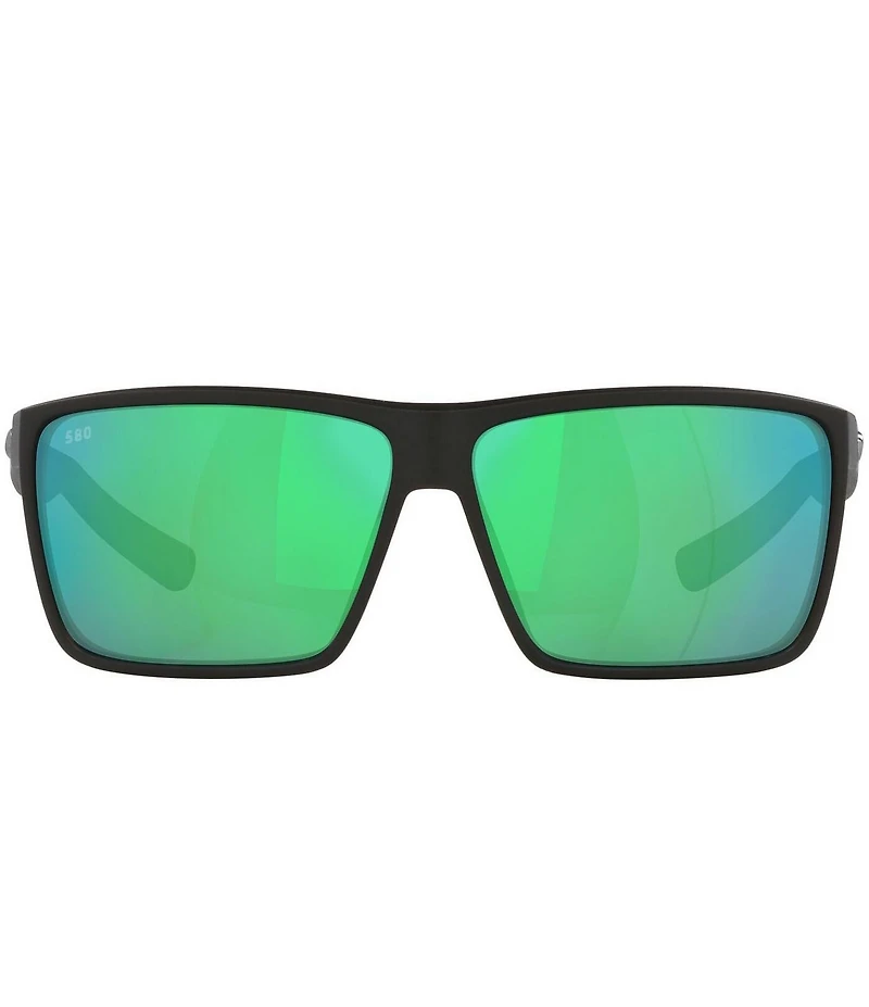 Costa Men's 6S9018 Rincon Mirrored 63mm Rectangle Polarized Sunglasses