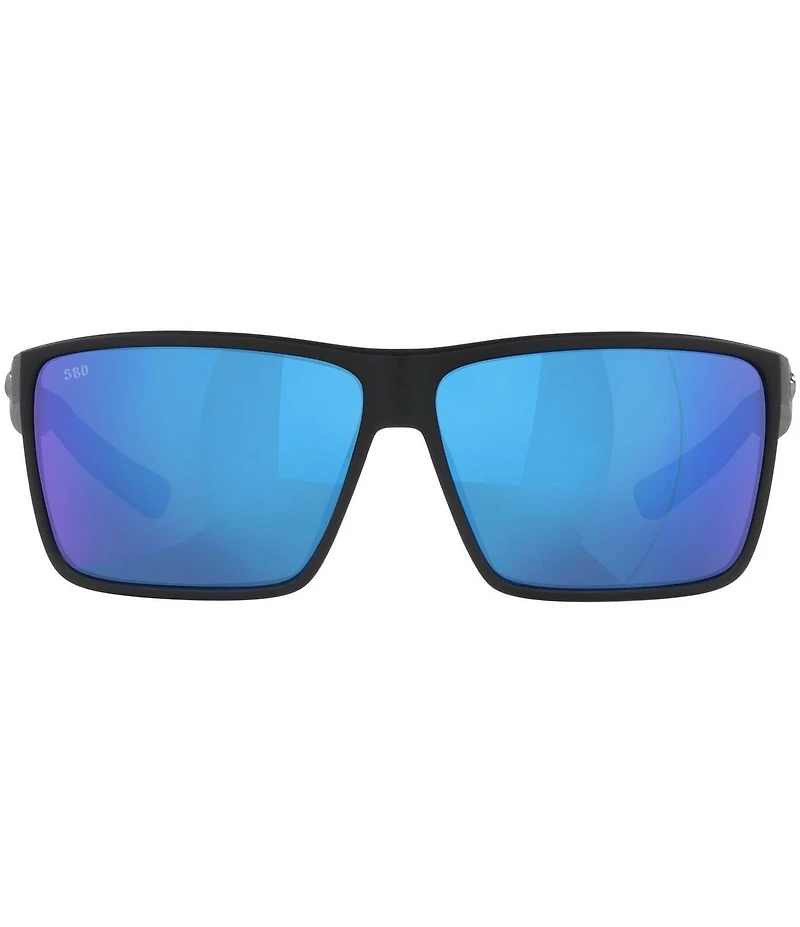Costa Men's 6S9018 Rincon Mirrored 63mm Rectangle Polarized Sunglasses