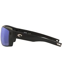 Costa Men's 6S9034 Diego Mirrored Crystal 62mm Rectangle Polarized Sunglasses