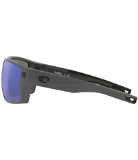 Costa Men's 6S9034 Diego Mirrored Crystal 62mm Rectangle Polarized Sunglasses