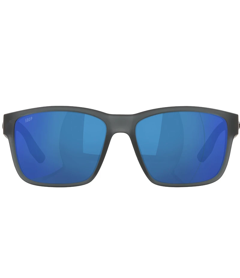 Costa Men's 6S9049 Paunch Mirrored 57mm Square Polarized Sunglasses