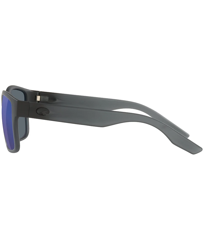 Costa Men's 6S9049 Paunch Mirrored 57mm Square Polarized Sunglasses