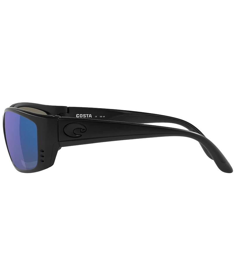 Costa Men's 6S9054 Fisch Mirrored Crystal 64mm Rectangle Polarized Sunglasses