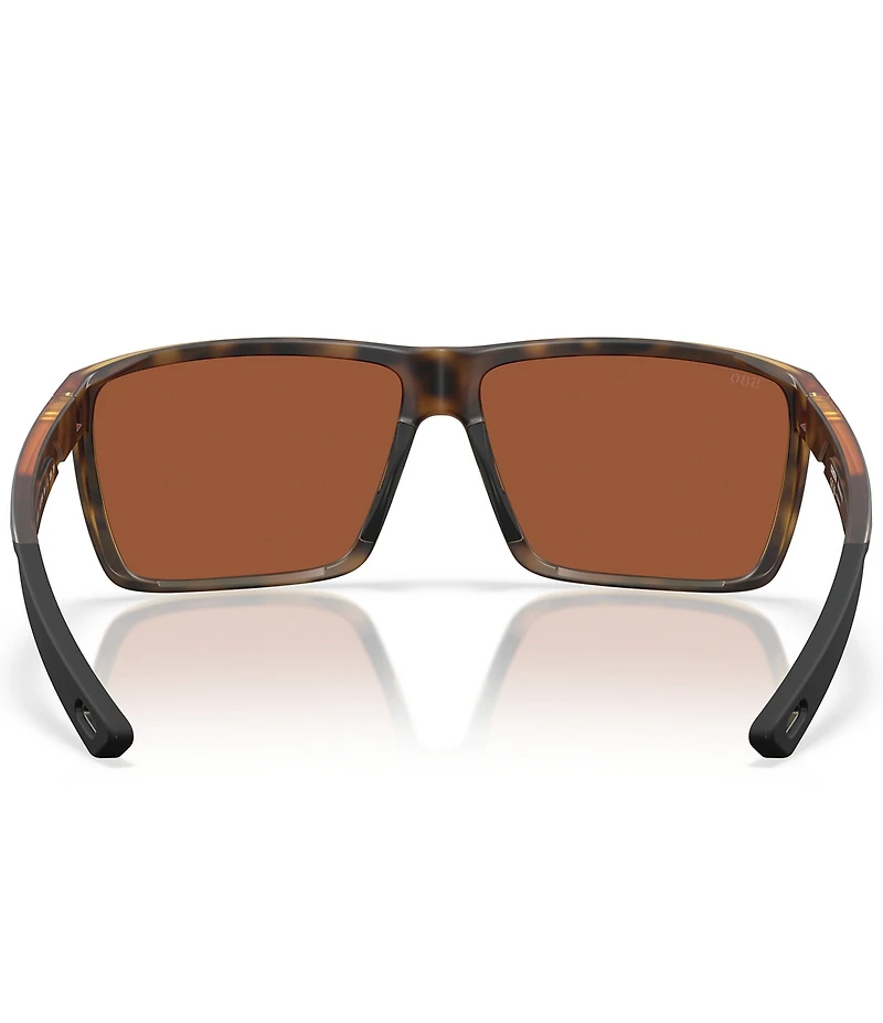 Costa Men's 6S9121 Rincon II 64mm Polarized Rectangle Sunglasses