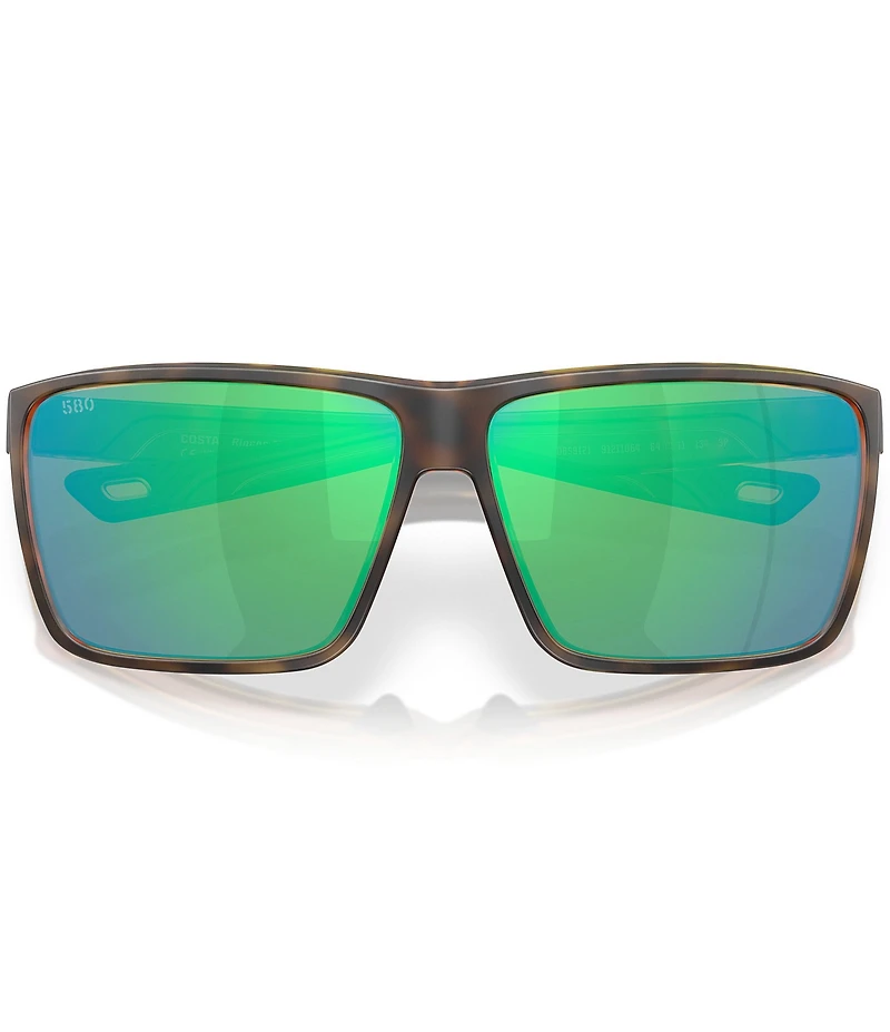 Costa Men's 6S9121 Rincon II 64mm Polarized Rectangle Sunglasses