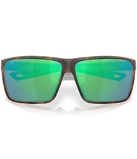 Costa Men's 6S9121 Rincon II 64mm Polarized Rectangle Sunglasses