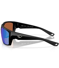 Costa Men's Fly Line 64mm Rectangle Polarized Sunglasses
