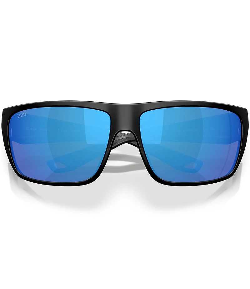 Costa Men's Fly Line 64mm Rectangle Polarized Sunglasses