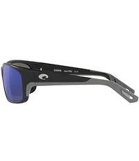 Costa Men's Mirrored 580G Polarized Rectangle Sunglasses