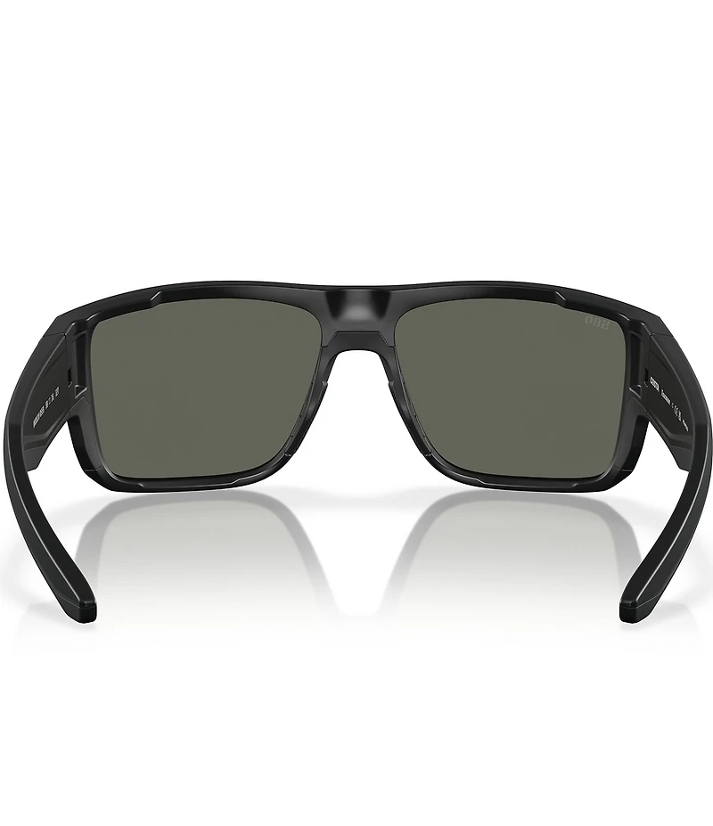Costa Men's Taxman 59mm Mirrored Rectangle Polarized Sunglasses