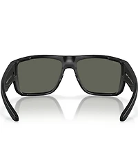 Costa Men's Taxman 59mm Mirrored Rectangle Polarized Sunglasses